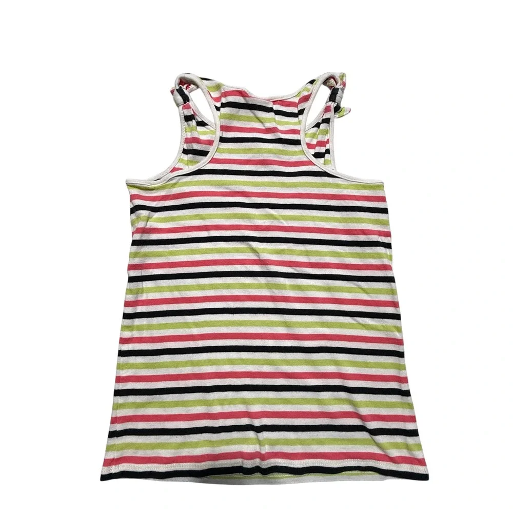 Gymboree Girls Pink Corduroy Floral Pants and Striped Tank Top Set Size 10